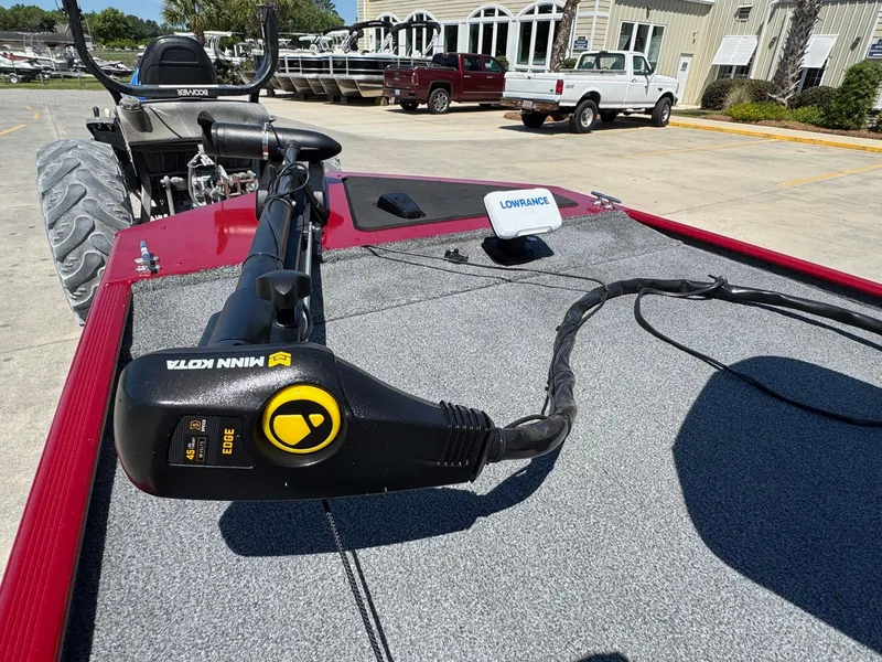 Slide: The Image of 2020 Bass Tracker Classic 16 with Minn Kota trolling motor and Lowrance fish finder. - 14