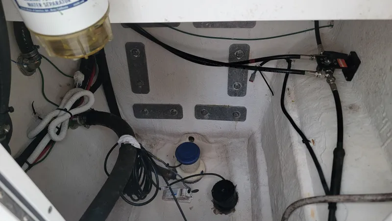 Slide: The Image of 2023 Twin Vee 260 CC GF boat interior wiring and components. - 20