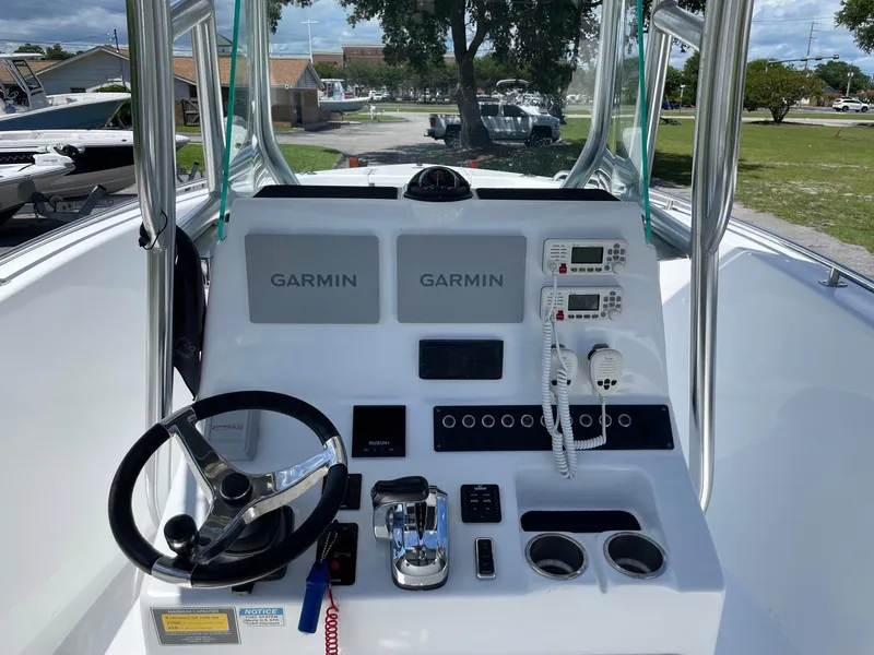 Slide: The Image of Cockpit of 2021 Cape Horn 22 OS boat with Garmin navigation system. - 14