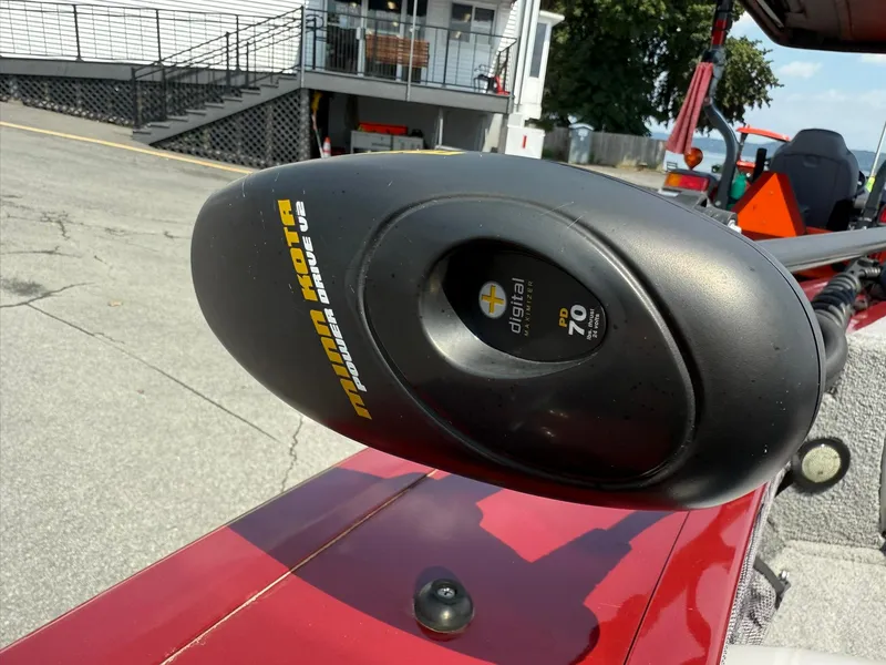 Slide: The Image of Minn Kota PowerDrive V2 motor on 2012 Tracker Targa V-18 Combo boat. - 19