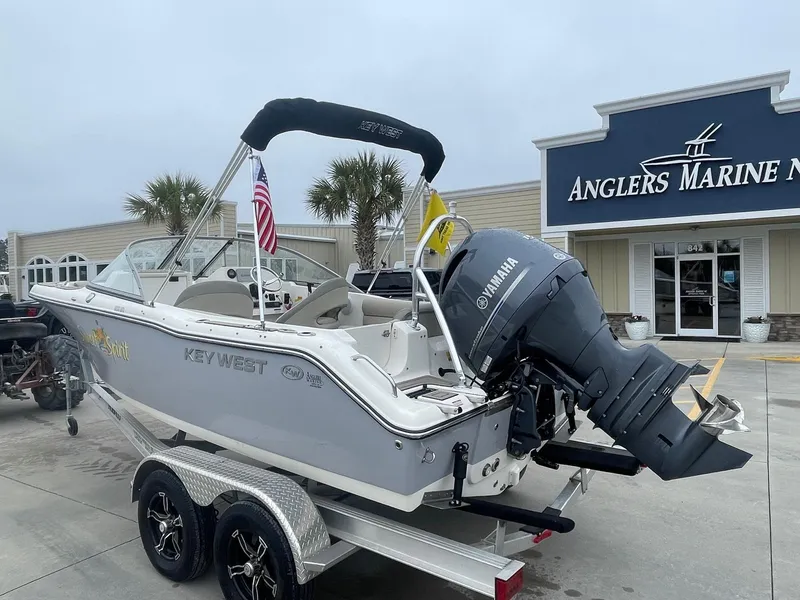 Slide: The Image of 2021 Key West 203 DFS boat with Yamaha engine at Anglers Marine dealership. - 4