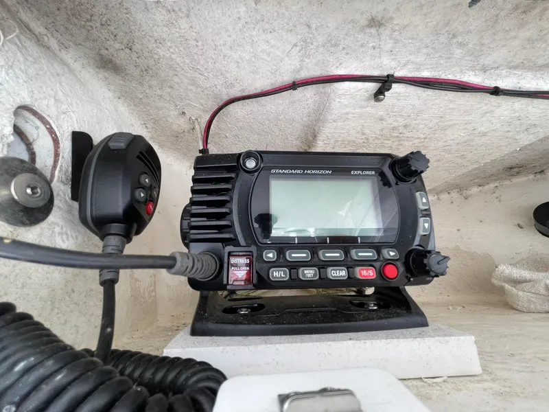 Slide: The Image of VHF radio system on 2020 Tidewater 280 CC Adventure Custom boat. - 38