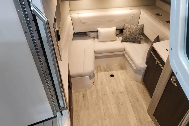 Slide: The Image of Luxurious interior of 2026 Formula 380 Super Sport Crossover OB with plush seating and modern design. - 103