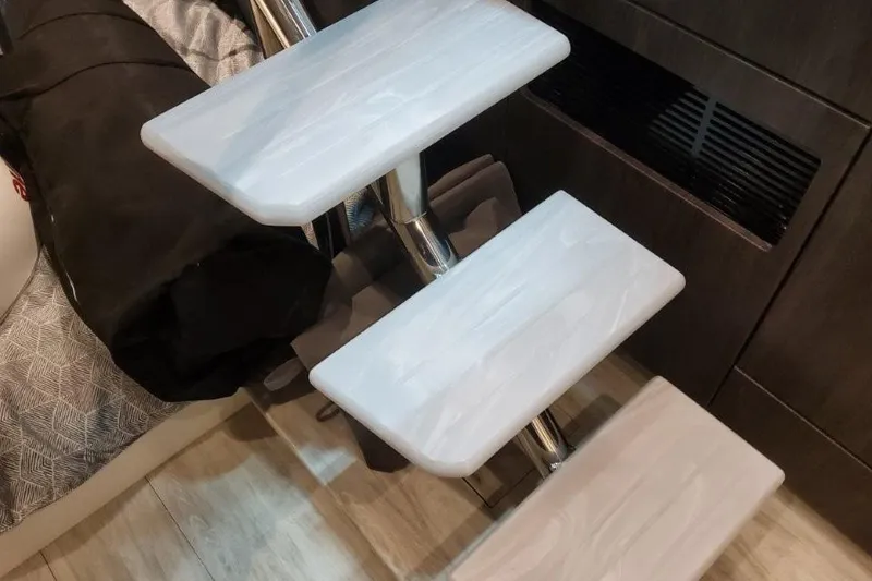 Slide: The Image of Interior steps of 2026 Formula 380 Super Sport Crossover OB boat, featuring sleek design. - 107