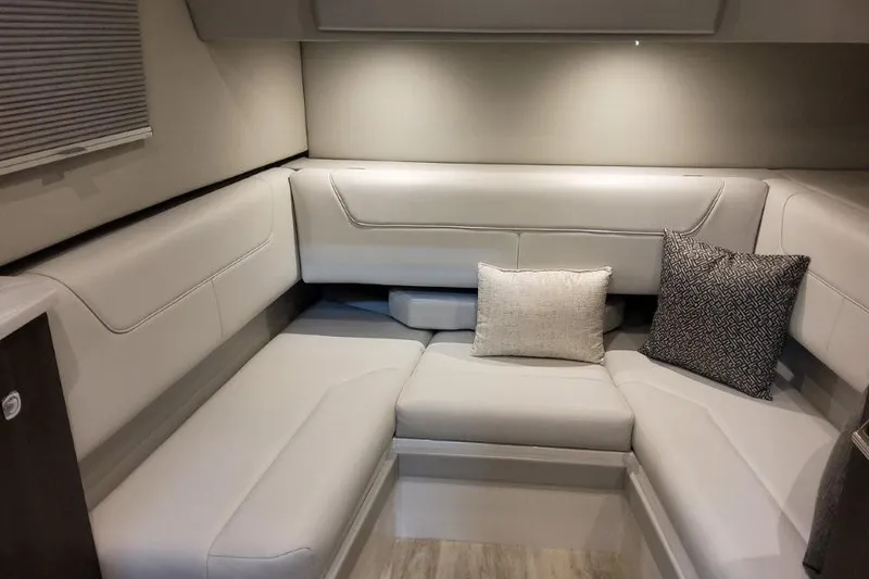 Slide: The Image of Luxurious interior seating of 2026 Formula 380 Super Sport Crossover OB with plush cushions. - 114