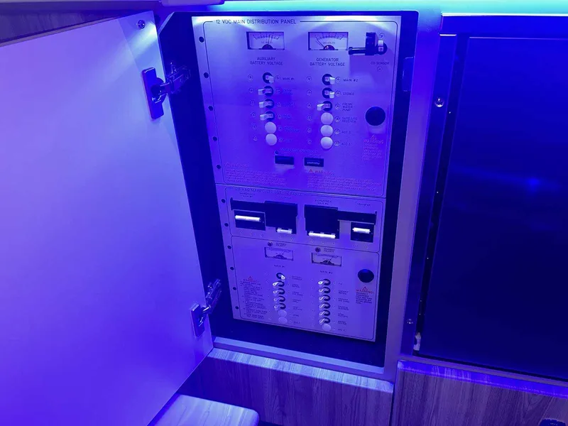 Slide: The Image of 2026 Formula 380 Super Sport Crossover OB interior with sleek seating and modern design. - 80