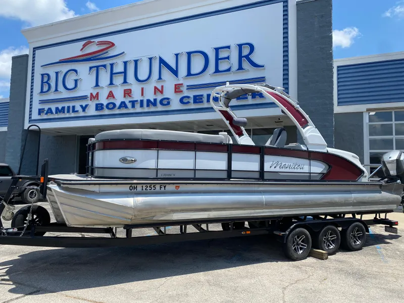 The Image of 2020 Manitou 25 Legacy SHP DL pontoon boat at Big Thunder Marine dealership. - 0