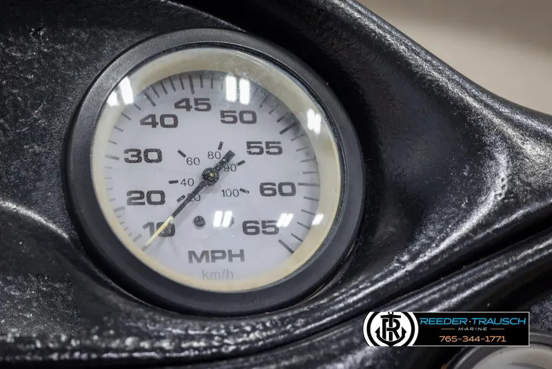Slide: The Image of Close-up of a 2002 Tahoe Q3 I/O speedometer, displaying speed in MPH. - 28