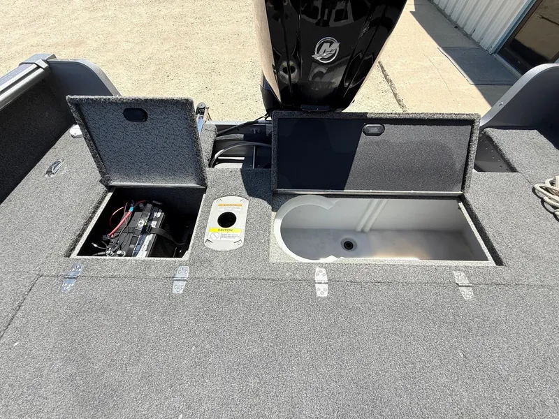 Slide: The Image of 2020 Lund 1775 Impact boat storage compartments with battery and livewell. - 26
