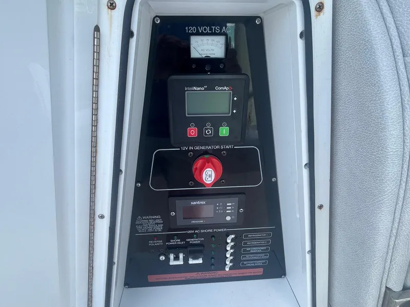 Slide: The Image of Electrical control panel on a 2022 Sea Fox 368 Commander boat. - 8