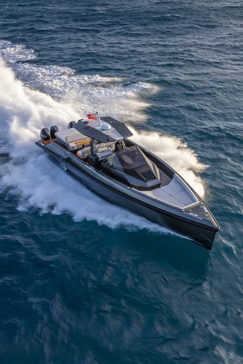 Slide: The Image of Luxurious Wally wallytender48X yacht 2026 cruising on open sea. - 30