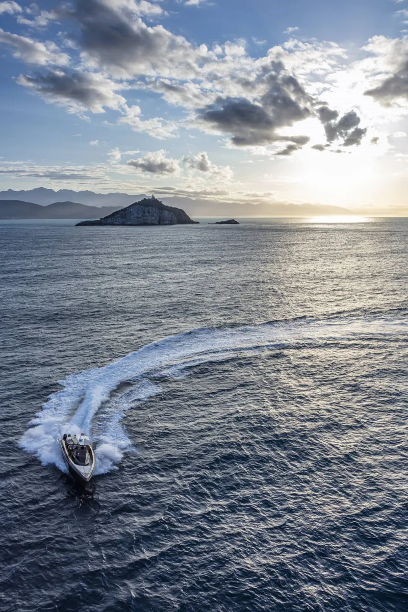 Slide: The Image of Wally wallytender48X 2026 yacht cruising on open sea at sunset. - 40