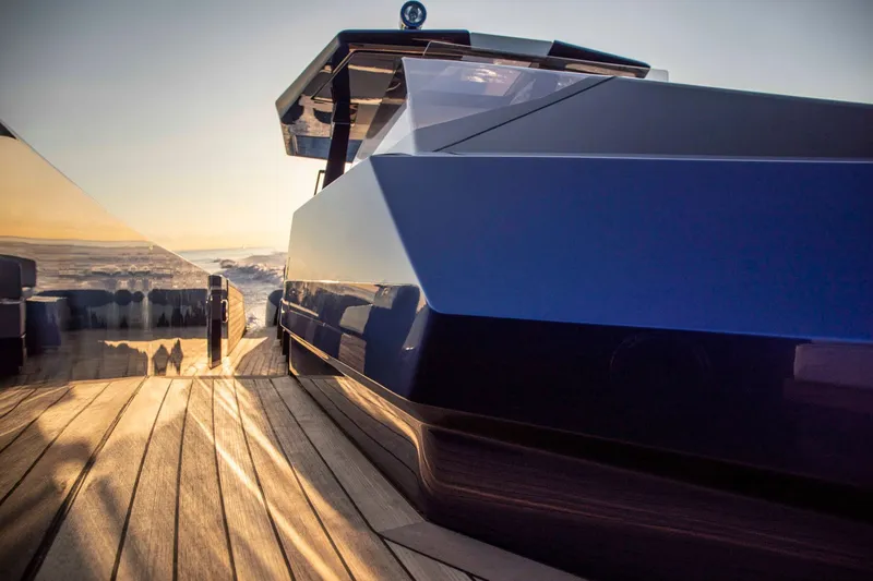 Slide: The Image of Luxury yacht Wally wallytender48X 2026 at sunset on the sea. - 47