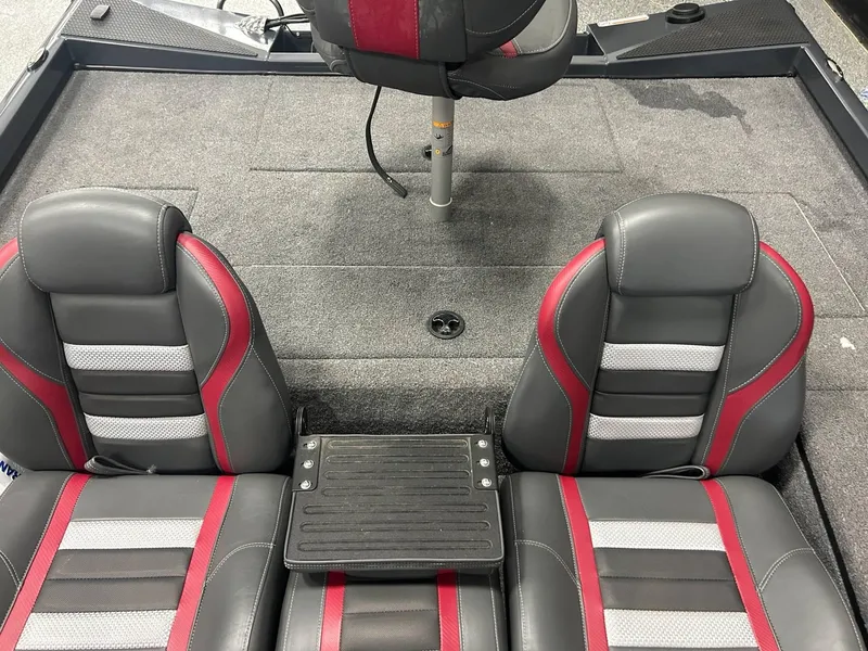 Slide: The Image of 2022 Ranger RT178C boat battery compartment with Interstate deep cycle batteries. - 17