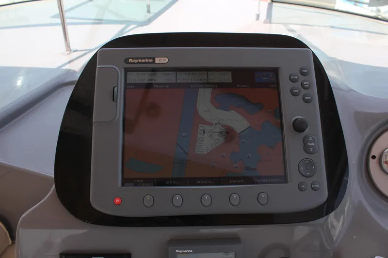 Slide: The Image of Raymarine C120 navigation system on 2005 Cruisers Yachts 370 Express. - 18