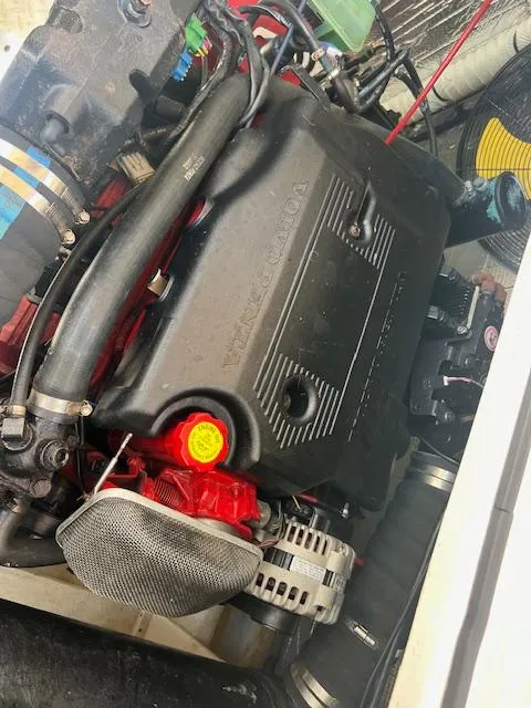 Slide: The Image of Engine of 2005 Cruisers Yachts 370 Express, showcasing detailed components and design. - 51