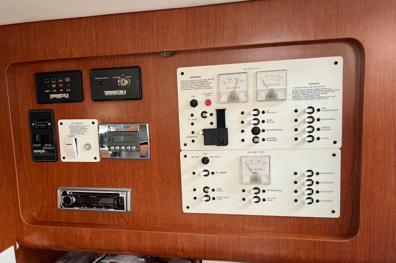 Slide: The Image of main power panel and systems controls - 40