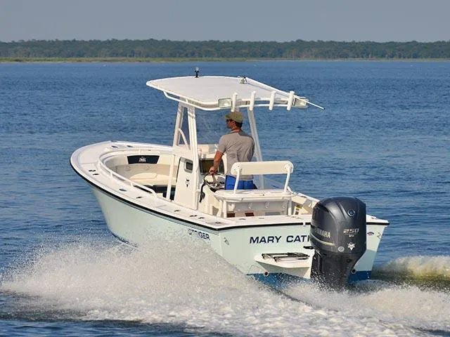 Slide: The Image of 2026 Steiger Craft 23 Tournament boat cruising on open water. - 3