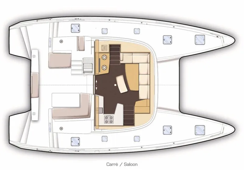 Slide: The Image of Manufacturer Provided Image: Lagoon 42 Saloon Layout - 20