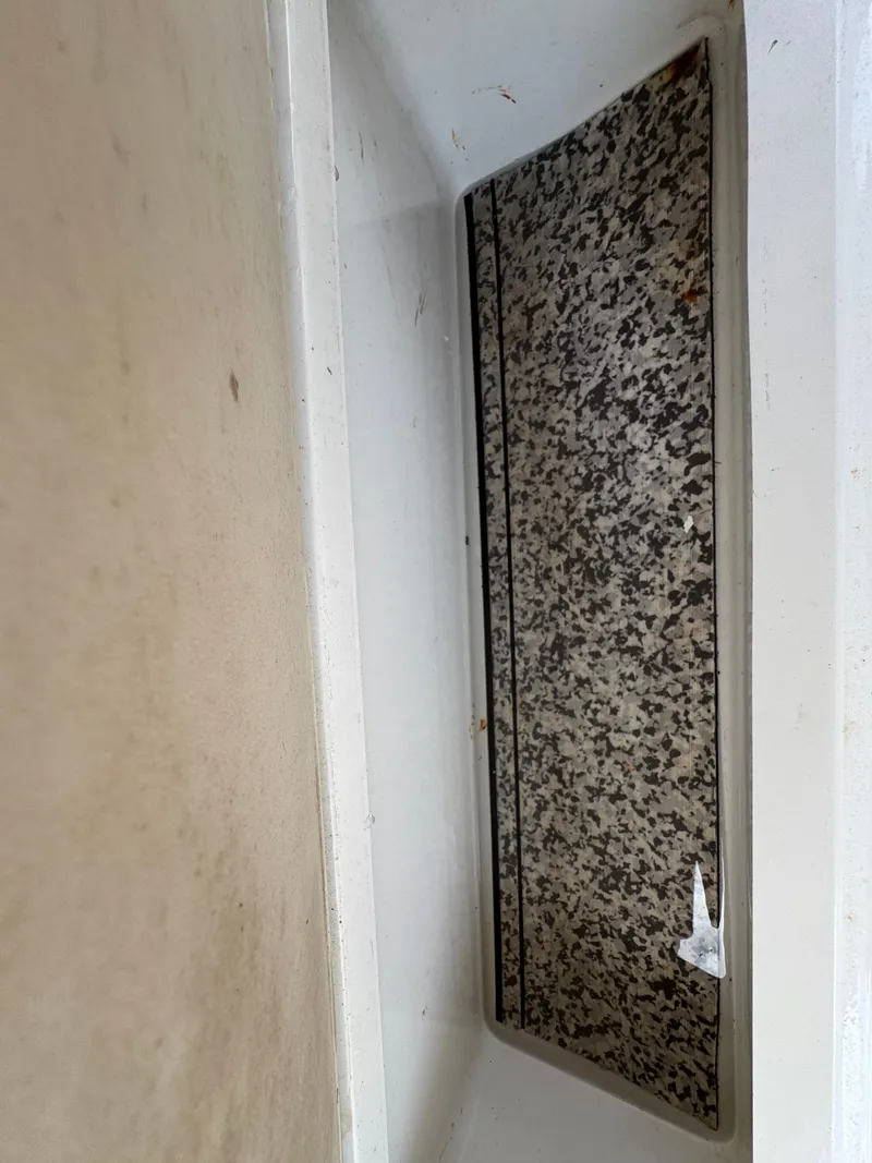 Slide: The Image of Compartment interior of 2019 World Cat 3200 boat with speckled surface. - 61