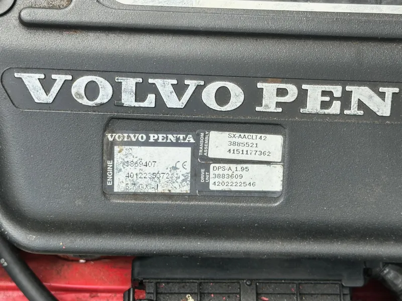 Slide: The Image of Volvo Penta engine label on 2008 Chris-Craft Launch 25 boat. - 32