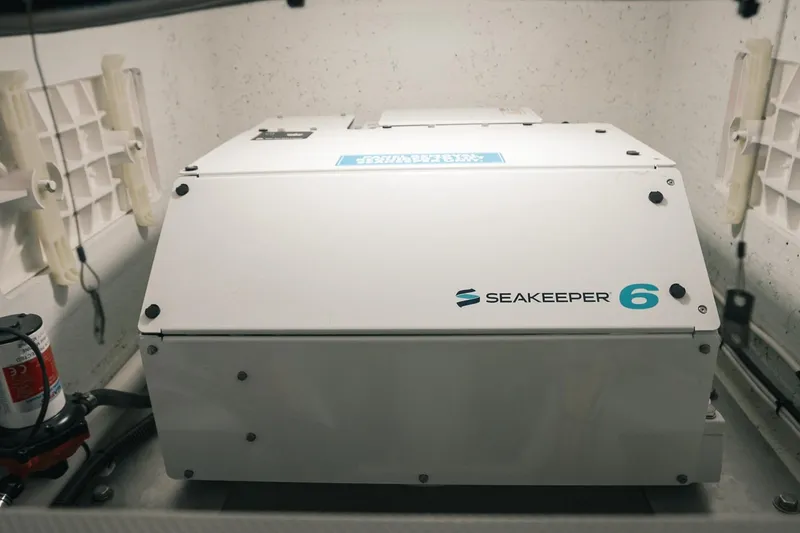 Slide: The Image of Seakeeper 6 stabilizer in a 2027 Lindell 42' yacht engine room. - 34