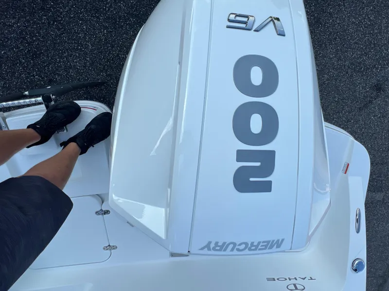 Slide: The Image of 2020 Tahoe 2150 CC boat with Mercury 200 V6 engine, viewed from above. - 35