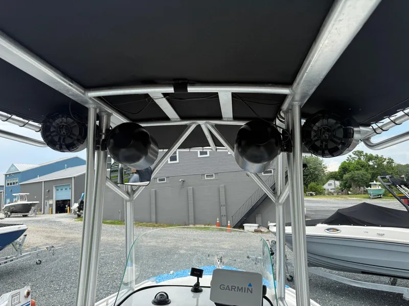 Slide: The Image of 2013 Sea Fox 199 Commander boat with Garmin equipment and mounted speakers. - 16