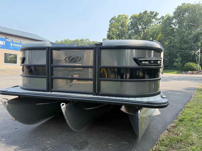 Slide: The Image of 2026 Bentley Pontoons Elite 223 Swingback Dual Capt. on display outdoors. - 3
