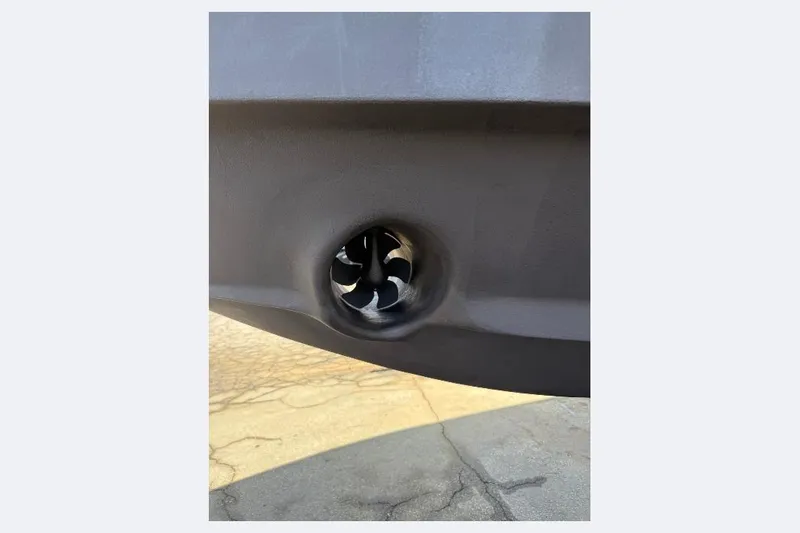 Slide: The Image of Close-up of a 2000 Tiara Yachts 5200 Express thruster detail. - 58