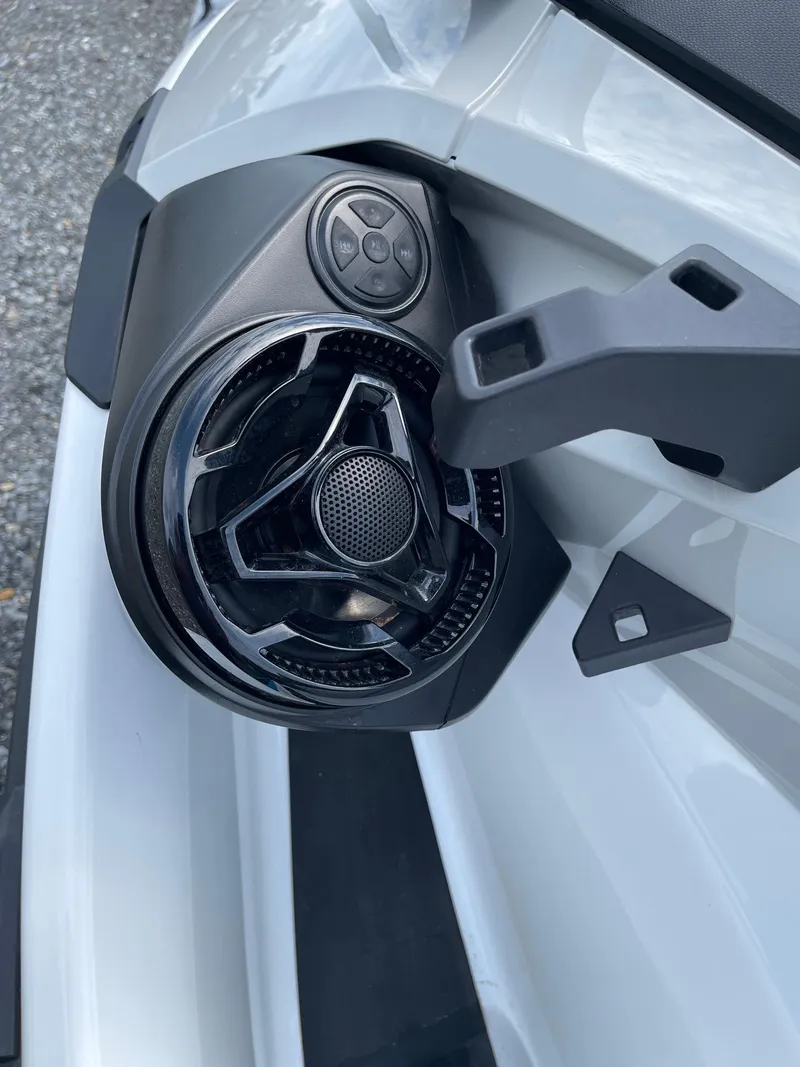 Slide: The Image of 2022 Sea-Doo Fishpro Sport 170 speaker and control panel close-up. - 6