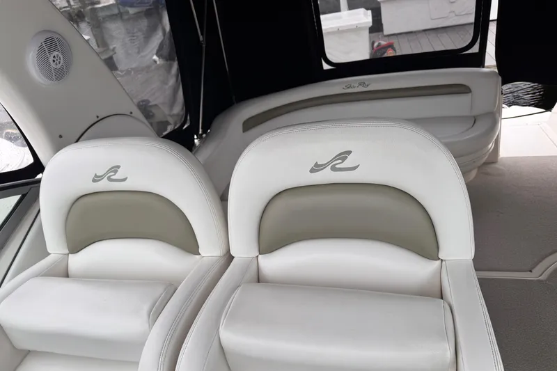 Slide: The Image of Interior of 2007 Sea Ray 340 Sundancer with seating, table, and sink. - 11