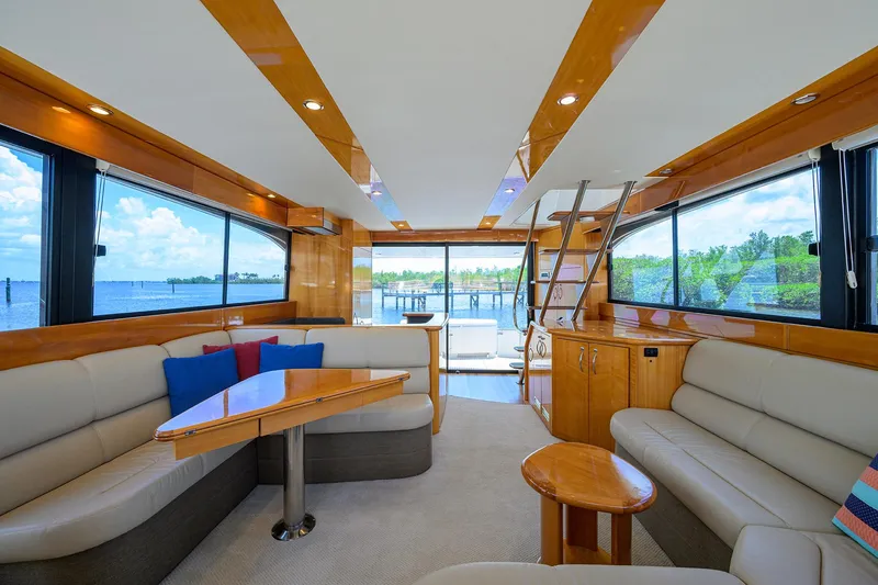 Slide: The Image of Maritimo 52 JAMCAT@SEA - Salon Staircase & Seating - 6