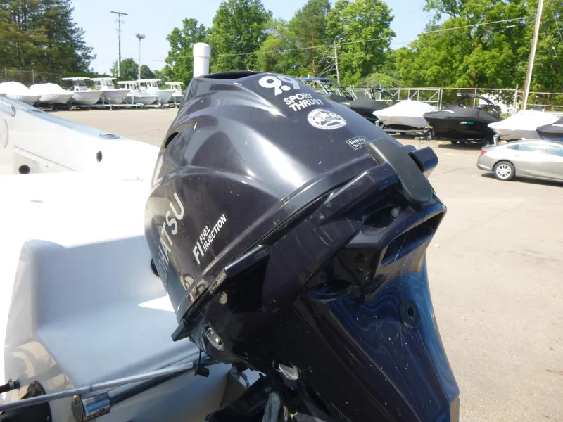 Slide: The Image of Outboard motor on 2003 Sea Pro 220 Center Console boat, Tohatsu fuel injection. - 13