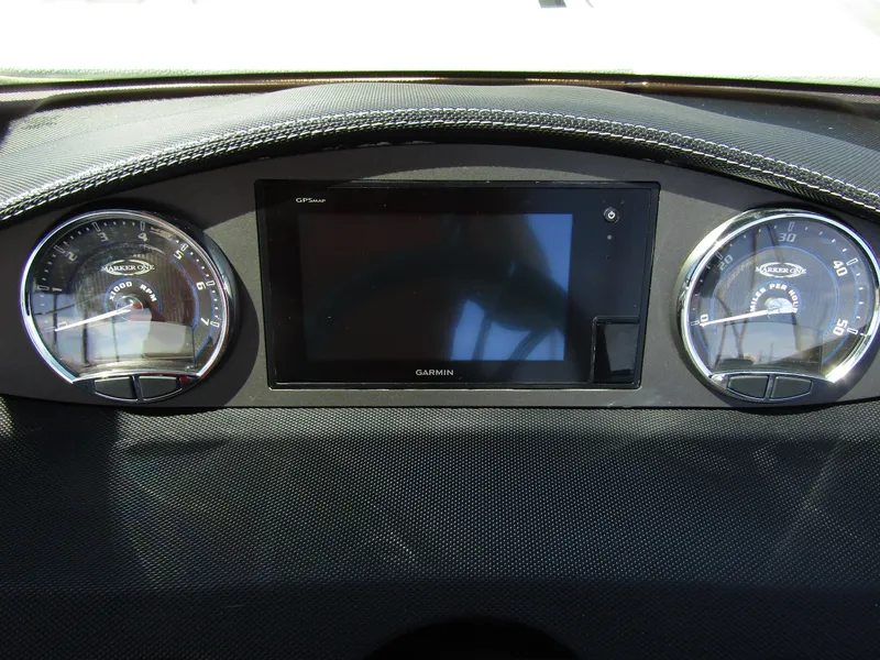 Slide: The Image of Dashboard of 2017 Cobalt Marker One Ml4 with Garmin display and gauges. - 23