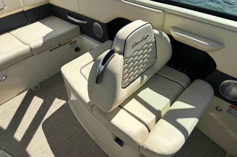 Slide: The Image of Luxurious interior of 2026 Chris-Craft Sportster 25 boat with elegant seating. - 20
