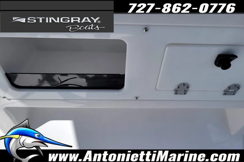 Slide: The Image of Stingray 173CC 2026 boat interior with storage compartments, contact Antonietti Marine for details. - 27
