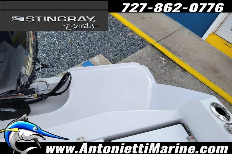 Slide: The Image of 2026 Stingray 173CC boat at Antonietti Marine, featuring sleek design and modern engine. - 37