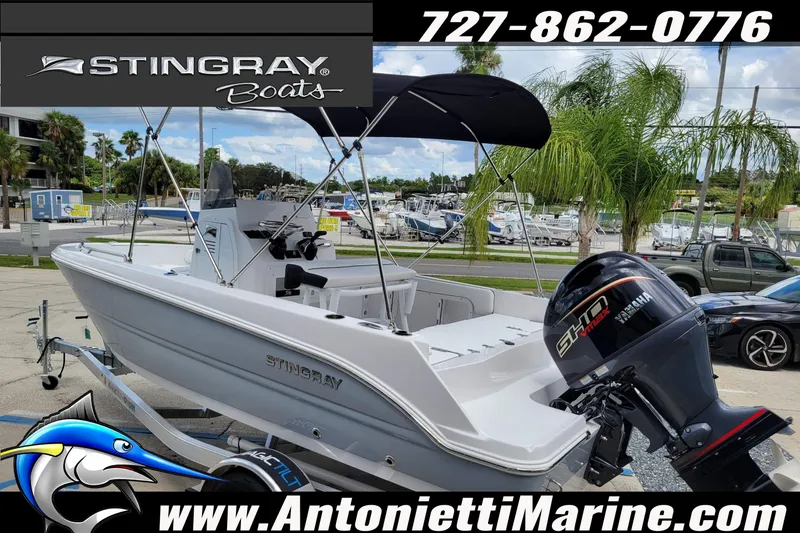 Slide: The Image of 2026 Stingray 173CC boat with Yamaha engine at Antonietti Marine dealership. - 54