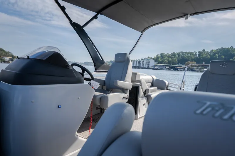 Slide: The Image of Interior view of 2025 JC Neptoon 25TT Sport boat on a sunny day. - 37