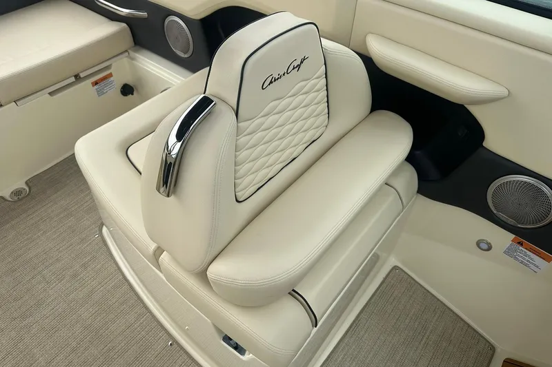 Slide: The Image of Luxurious interior seating of 2026 Chris-Craft Sportster 25 boat, featuring elegant design and comfort. - 30