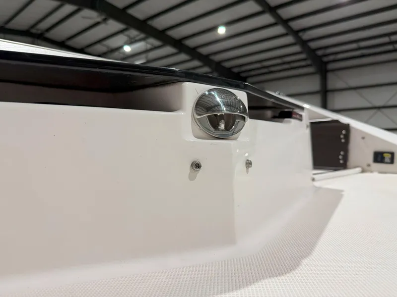 Slide: The Image of 2008 Regal 2000 Bowrider boat detail in indoor storage facility. - 10