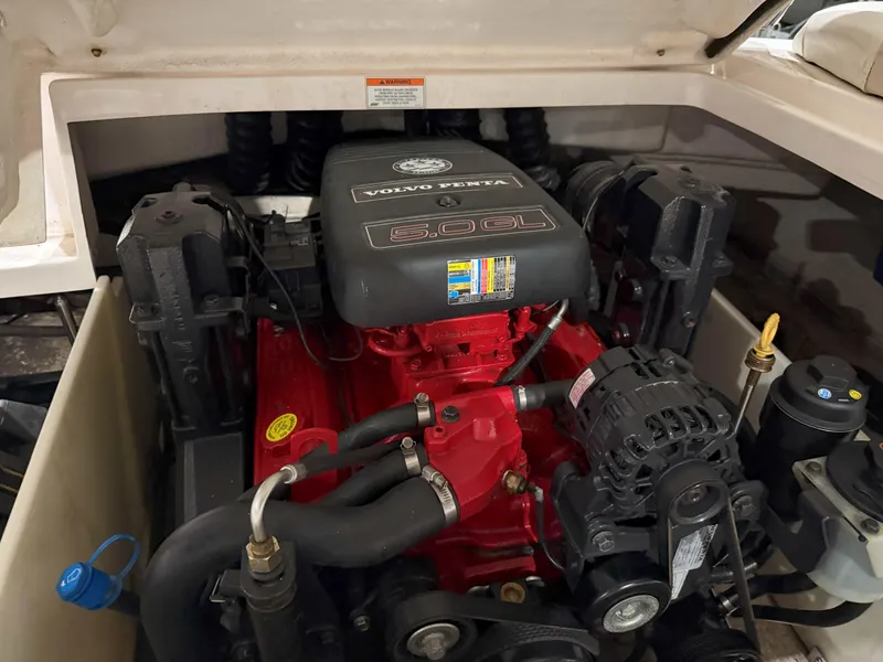 Slide: The Image of Volvo Penta 5.0 GL engine in 2008 Regal 2000 Bowrider boat. - 23