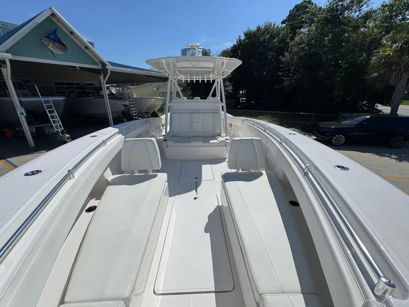 Slide: The Image of 2020 Invincible 39 Open Fisherman boat with spacious seating and sleek design. - 30