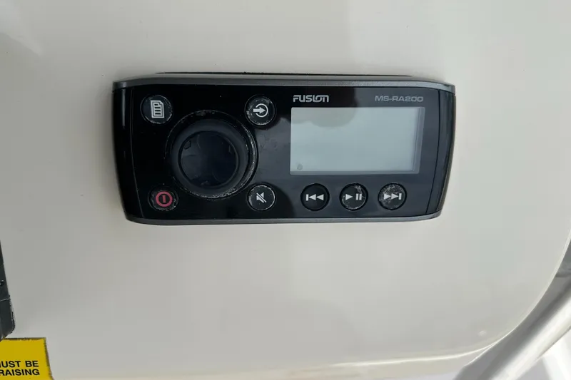 Slide: The Image of Fusion MS-RA200 marine stereo on 2004 Grady-White Fisherman 222 boat dashboard. - 37