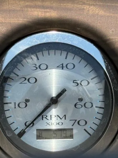 Slide: The Image of RPM gauge of 2014 Bennington 22 SLX boat, showing 5790 RPM. - 12