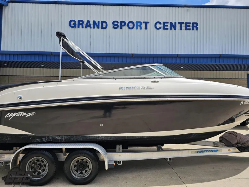 Slide: The Image of 2007 Rinker 246 Captiva Bowrider on trailer at Grand Sport Center. - 3