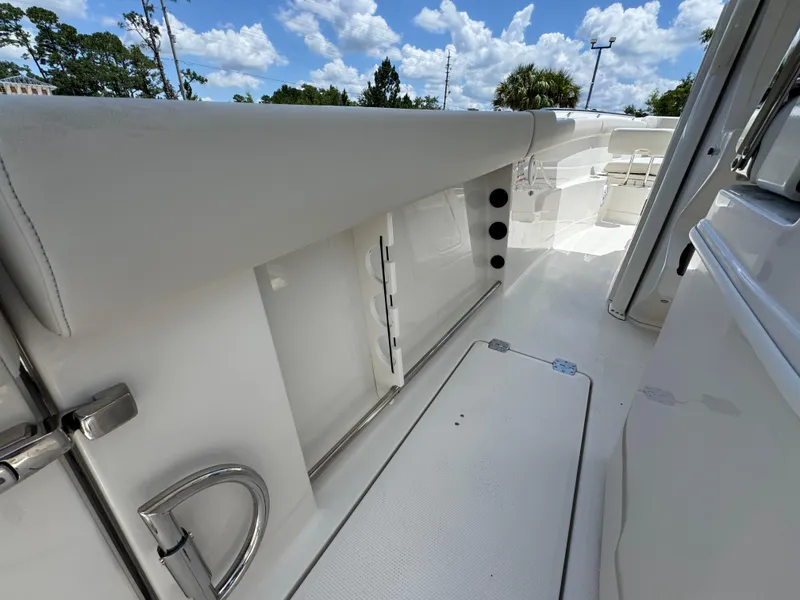 Slide: The Image of 2026 Sailfish 272 CC boat interior with sleek white design and modern features. - 39