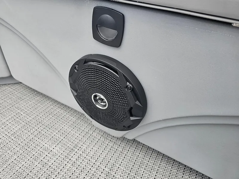 Slide: The Image of Speaker and panel detail on 2026 Bentley Pontoons Legacy 243 Cruise. - 24
