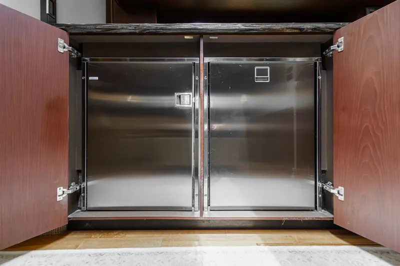 Slide: The Image of Stainless steel appliances in 2014 Sea Ray 540 Sundancer yacht kitchen. - 38